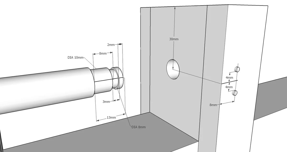 размеры проточки и фиксаторов