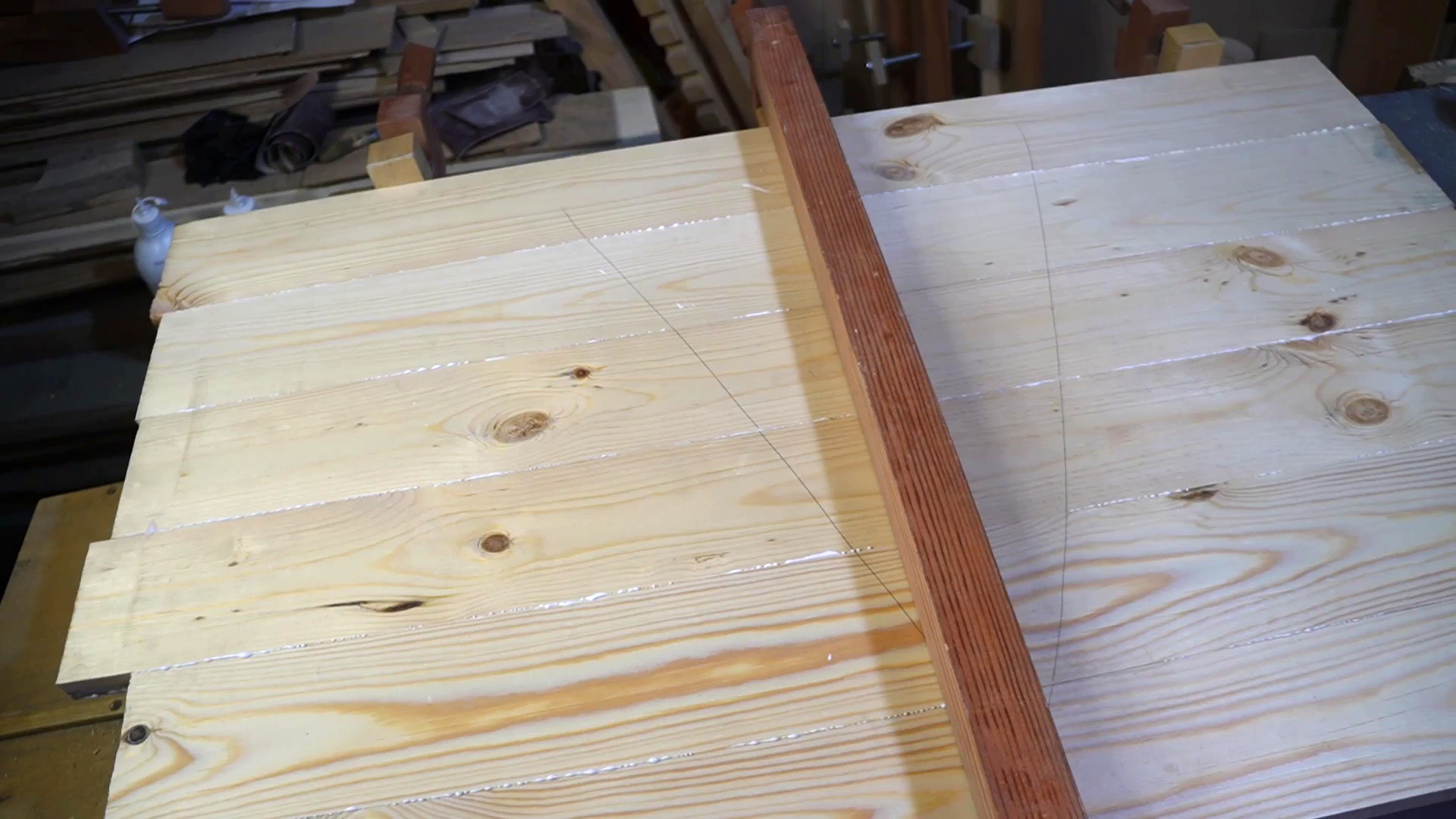 склеивание столешницы